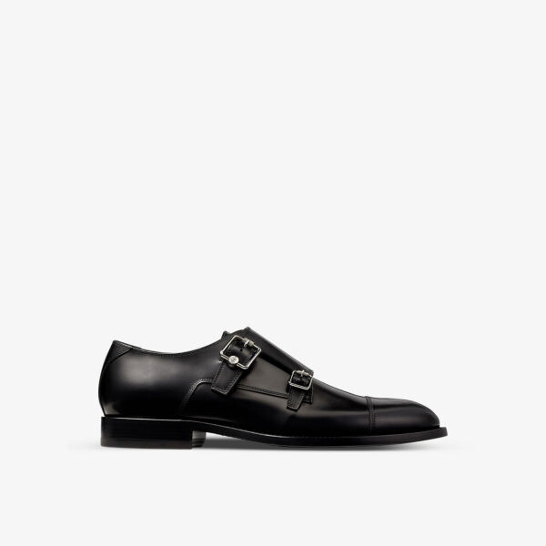 

Кожаные монки Finnion с двумя ремешками Jimmy Choo, черный