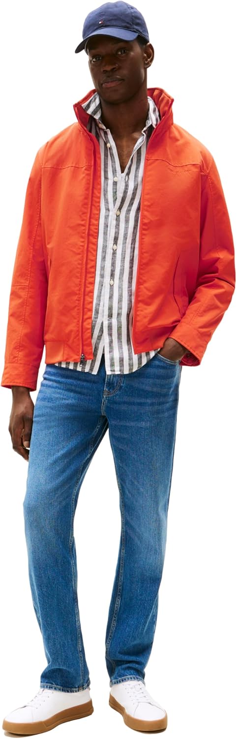Легкая мужская водонепроницаемая куртка-бомбер Tommy Hilfiger Regatta, Brilliant Orange — фото 3