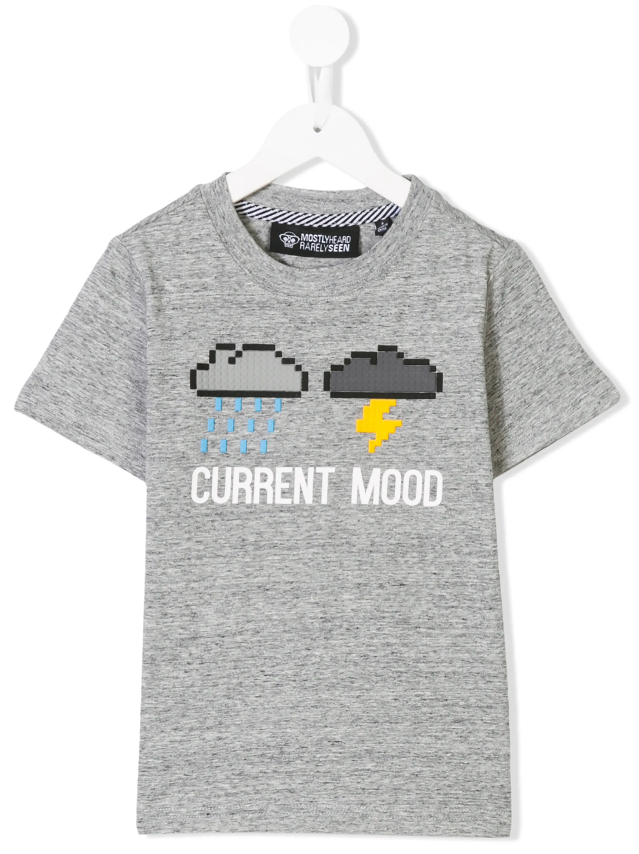 Футболка Current Mood Mostly Heard Rarely Seen 8-Bit, серый — фото 3