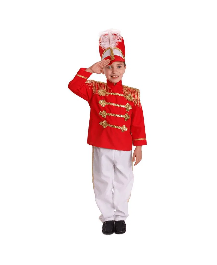 Детский костюм барабанщика-руководителя Dress Up America, красный/белый