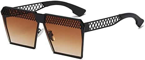 

Большие солнцезащитные очки для женщин и мужчин в стиле ретро, ​​для вождения автомобиля, защита от ультрафиолета UV400, металлические солнцезащитные очки MTZJH, Black Tea