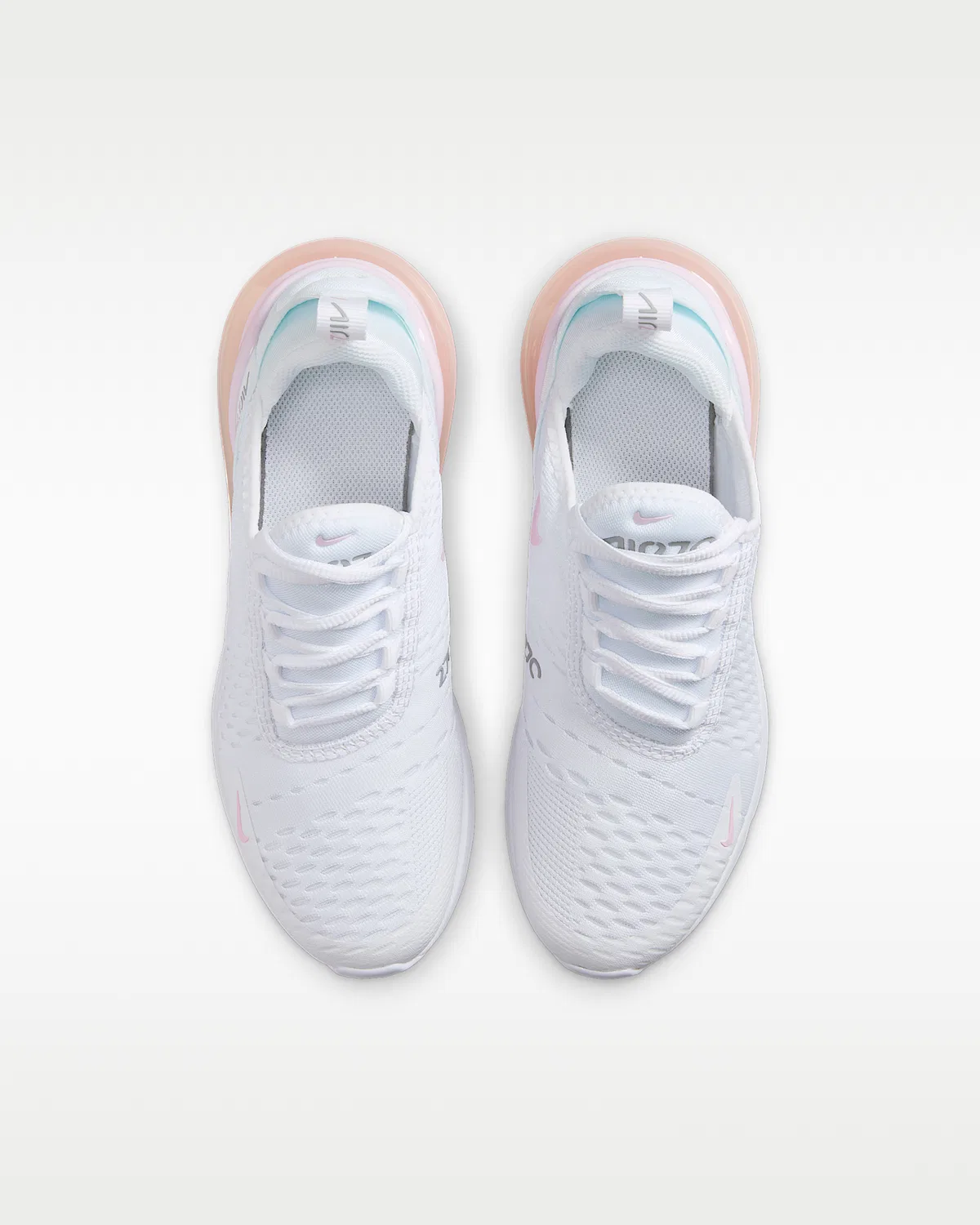Кроссовки Nike Air Max 270 для детей, White/Light Smoke Grey/Pink Foam — фото 4