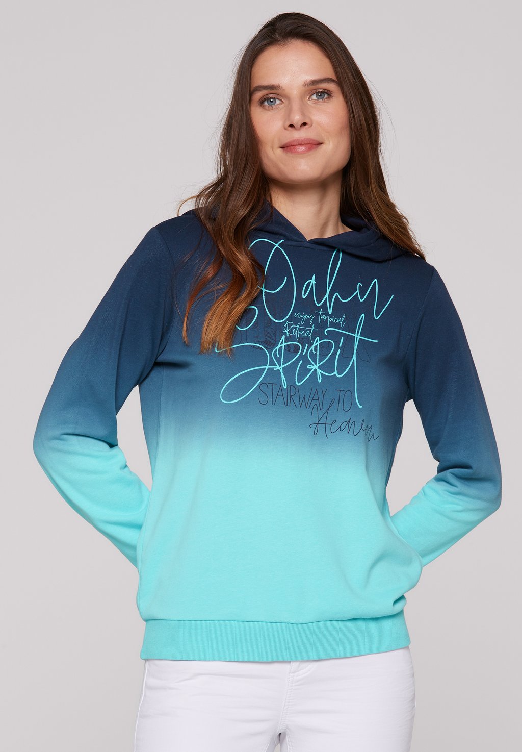 

Толстовка DIP DYE MIT LOGO PRINT - Hoodie Soccx, темно-синий