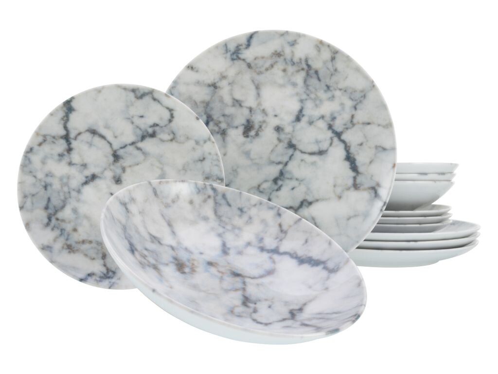 

CreaTable, 25872, Home Marble, набор тарелок, 12 предметов, фарфор