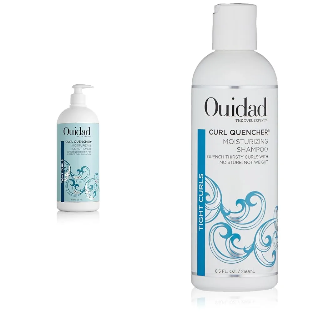 Увлажняющий кондиционер Ouidad Curl Quencher (33, 8 унции) и шампунь (8, 5 унции) в комплекте