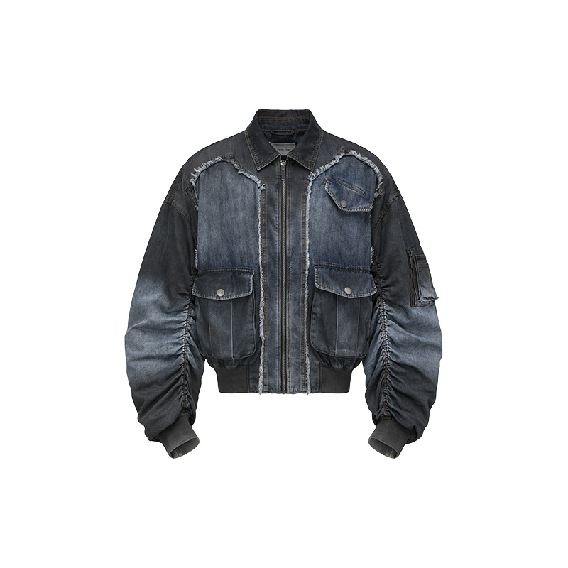 

Feng Chen Wang Куртка Unisex Blue Black с бейсбольным воротником