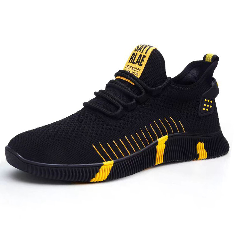 

Devanro Низкие повседневные мужские туфли черно-желтые, цвет Black Yellow
