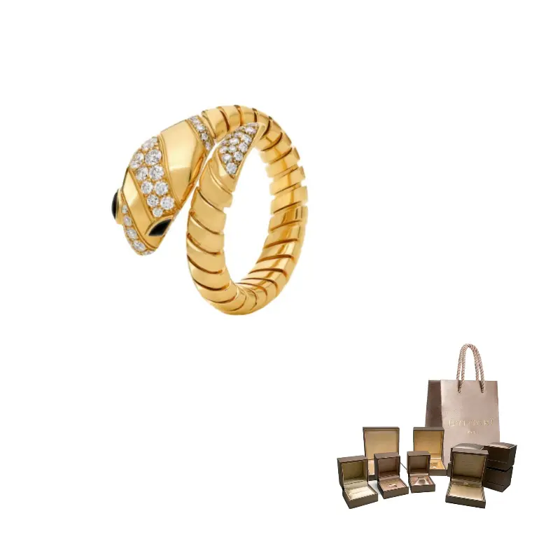 

BVLGARI 18K Gold, Diamond, Onyx кольца женские Gold