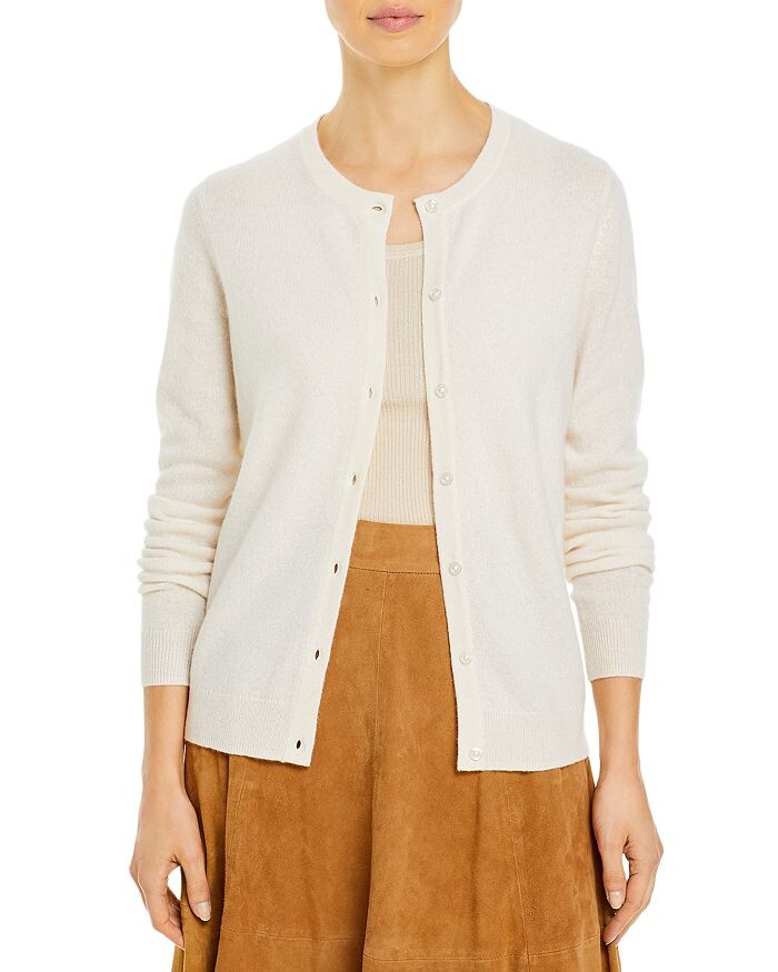 

Кашемировый кардиган с круглым вырезом — 100% эксклюзив C by Bloomingdale's Cashmere, Белый, Кашемировый кардиган с круглым вырезом — 100% эксклюзив C by Bloomingdale's Cashmere