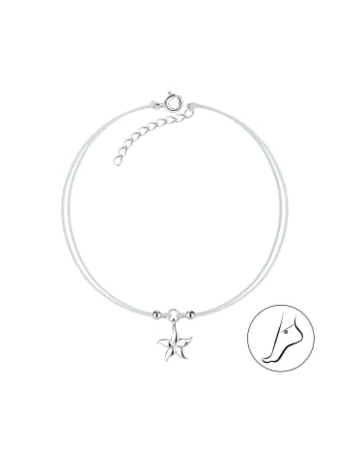 

Alexander York Браслет на лодыжку в виде морской звезды из серебра 925 пробы