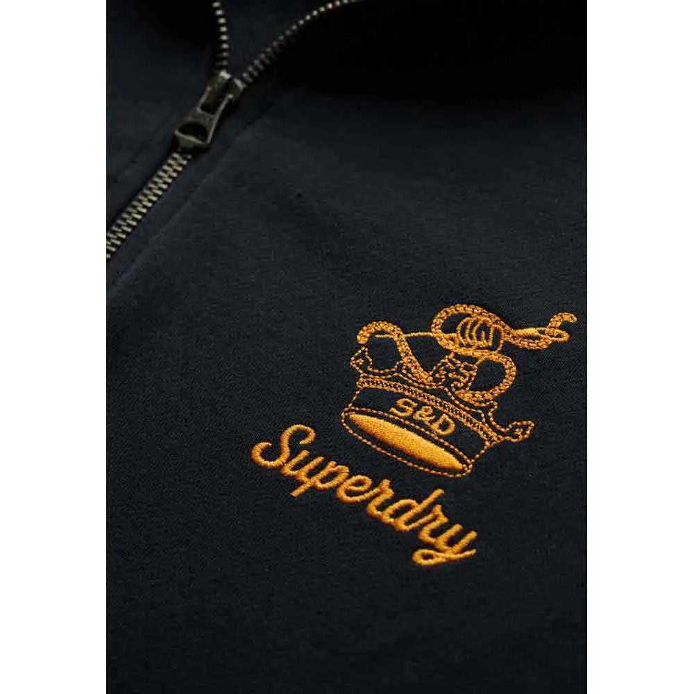 Свитер Superdry Country Club Crest с половинной молнией, синий — фото 4