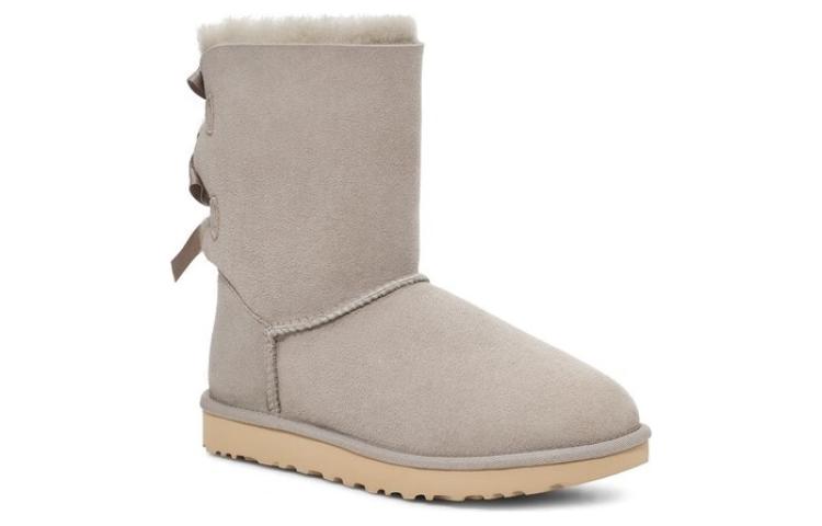 Угги UGG Bailey Bow II, серо-бежевый — фото 4