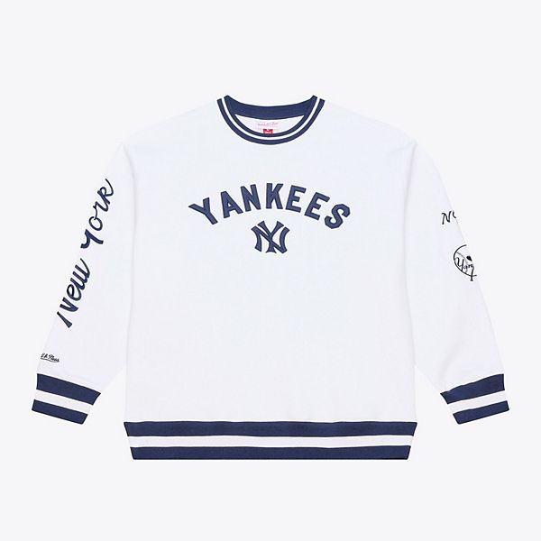 

Мужской белый свитшот new york yankees из арктического флиса Mitchell & Ness