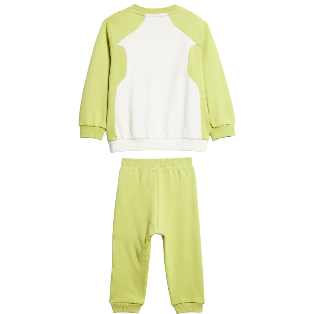 Детский спортивный комплект Casual Sportswear 2 Piece Set Adidas, белый/зеленый — фото 3