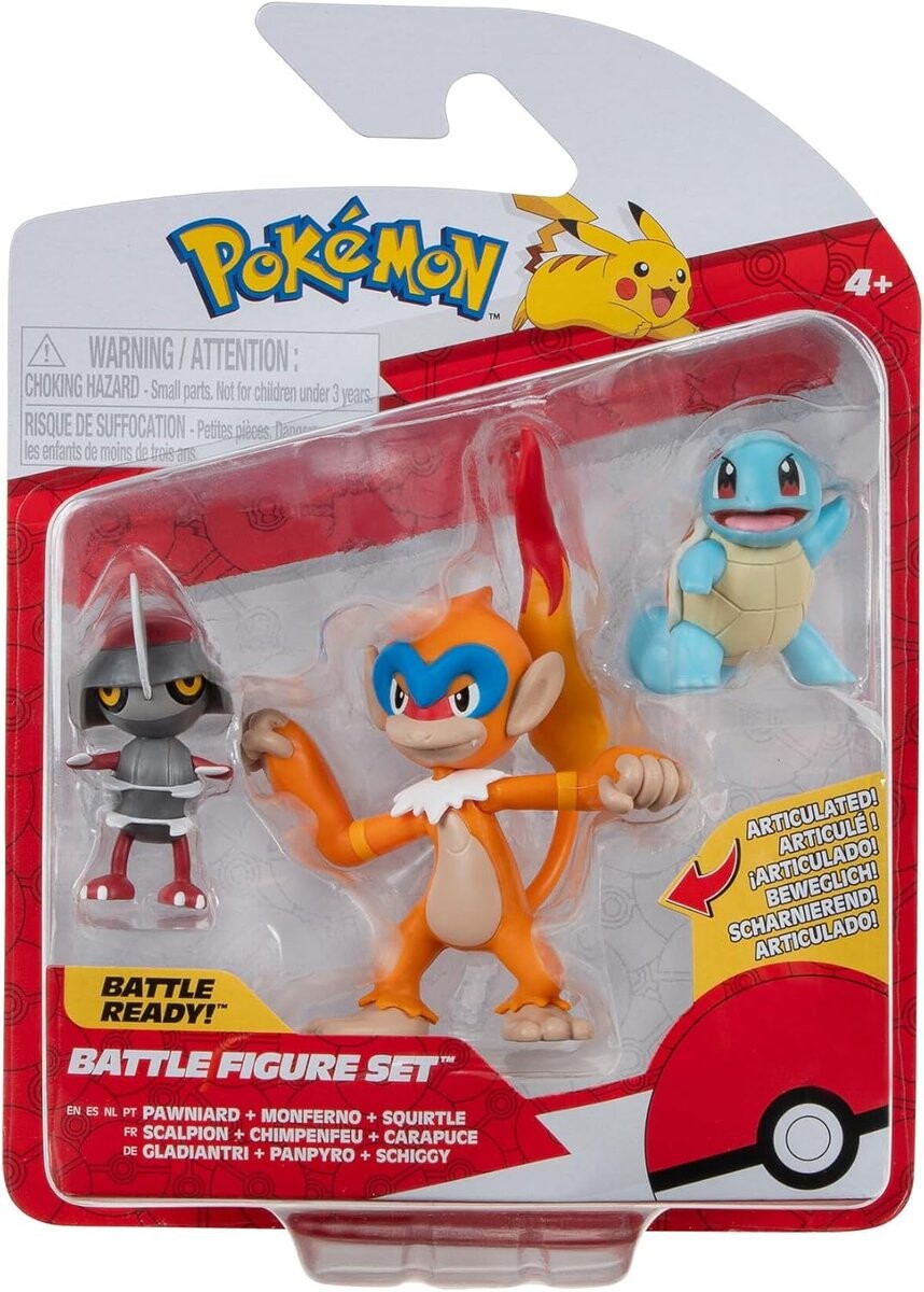 

POKEMON Рисунок 3 PAK Pawniard Сквиртл Монферно