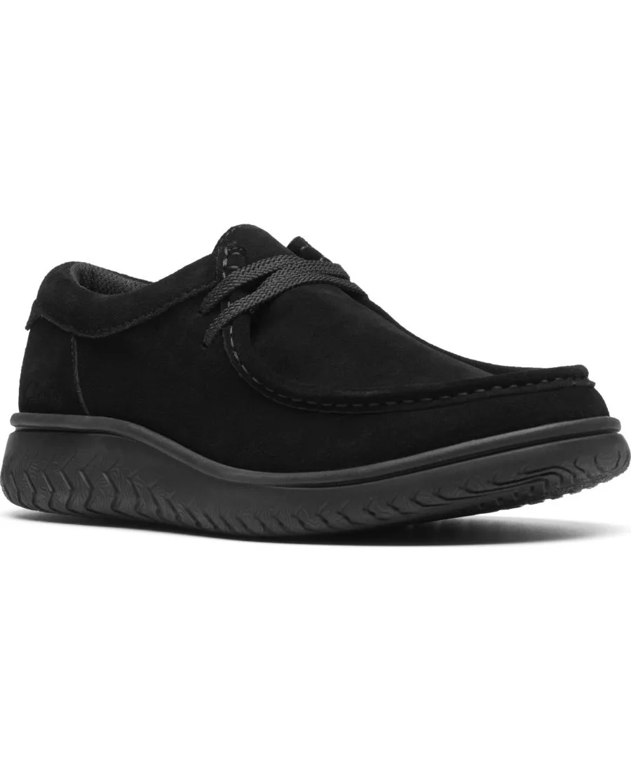 Мужские низкие повседневные слипоны RelaxLite Clarks, черный suede