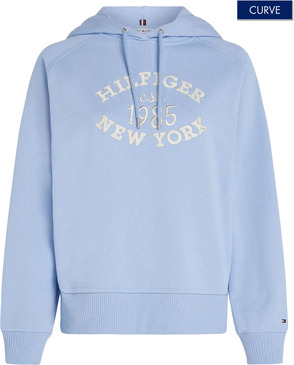 

Толстовка с капюшоном Tommy Hilfiger Curve "CRV REG HILFIGER VARSITY HOODIE", большие размеры, голубой