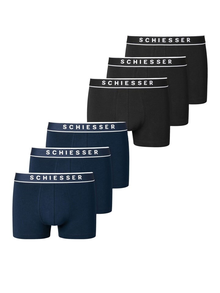 

Боксеры Schiesser Retro 95/5 Organic Cotton, цвет schwarz-navy