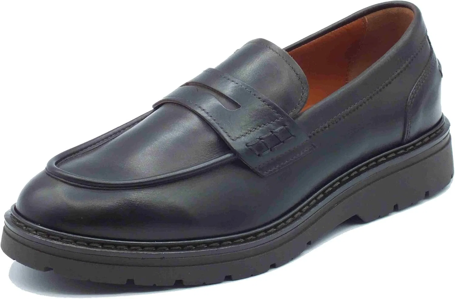 Мужские кожаные лоферы Nero Giardini I400360U Kenya, цвет кофе, кофейный