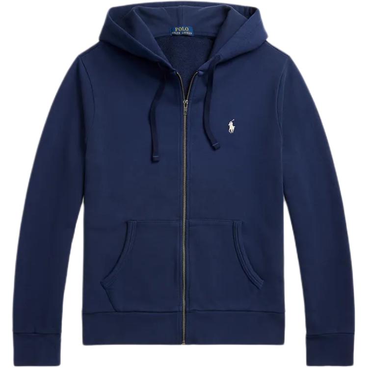 

Ralph Lauren Поло худи с вышивкой пони на молнии, Marine Blue