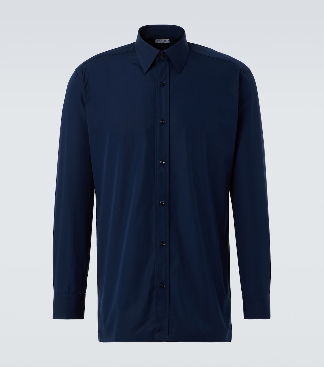 

Хлопковая поплиновая рубашка Charvet, темно-синий