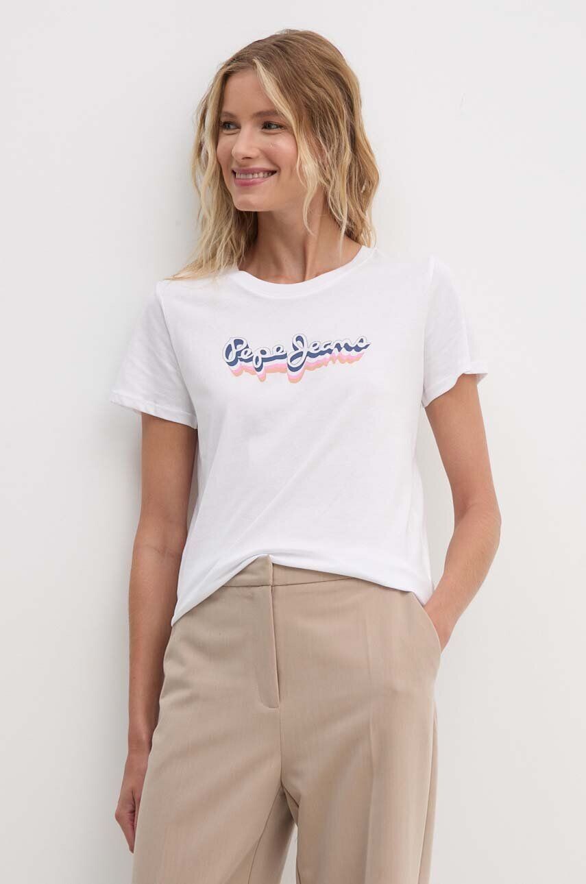 

ЭНАРА хлопковая футболка Pepe Jeans, белый