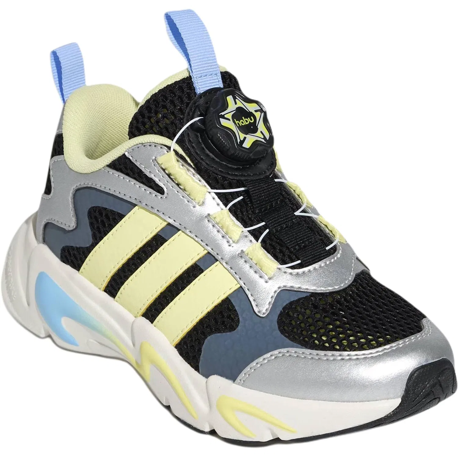 Кроссовки PLAYFLEX HABU Low top Kids Lifestyle Shoes Black Silver Yellow Kids' Adidas — фото 4