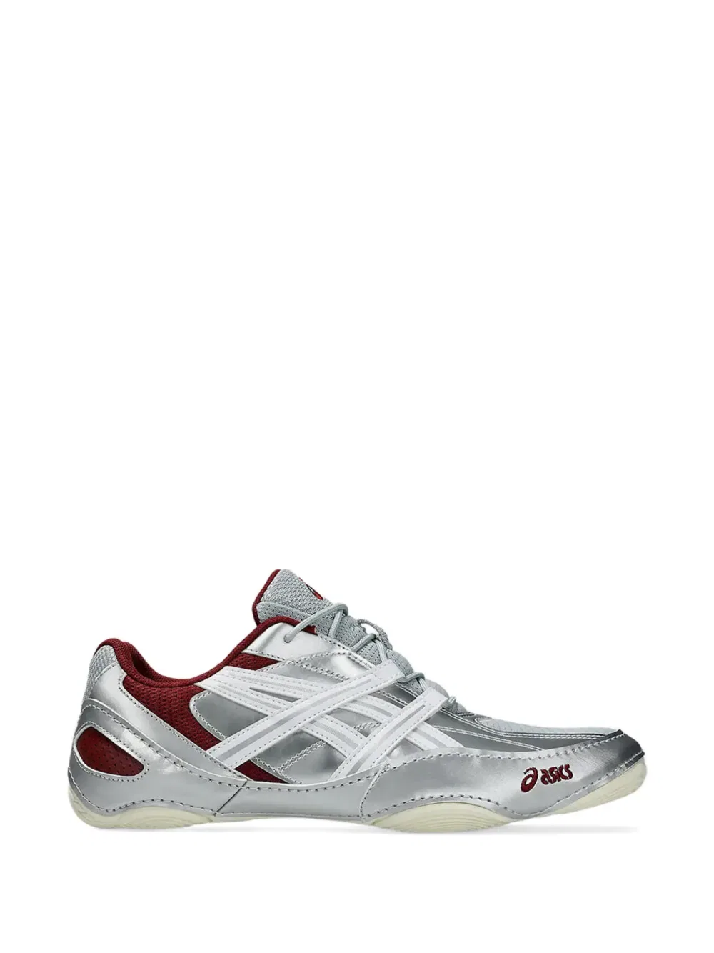 Полосатые кроссовки Hypersync Asics, серебро