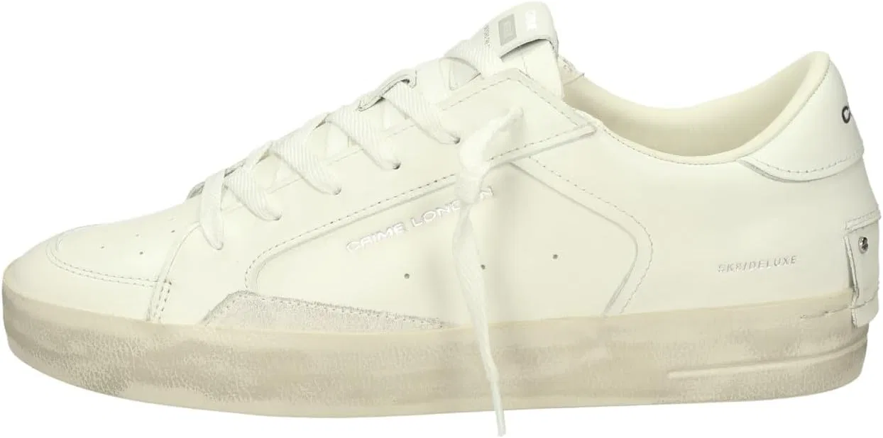 Кроссовки Crime London Distressed in Pelle U25CR02 16001PP5.10 Trainers White / Black