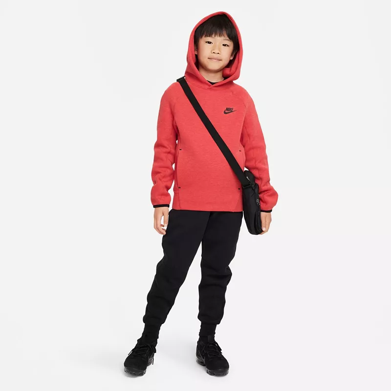 

Пуловер с капюшоном из технического флиса Nike для мальчиков Sportswear, цвет Lt Univ Red Htr/Black