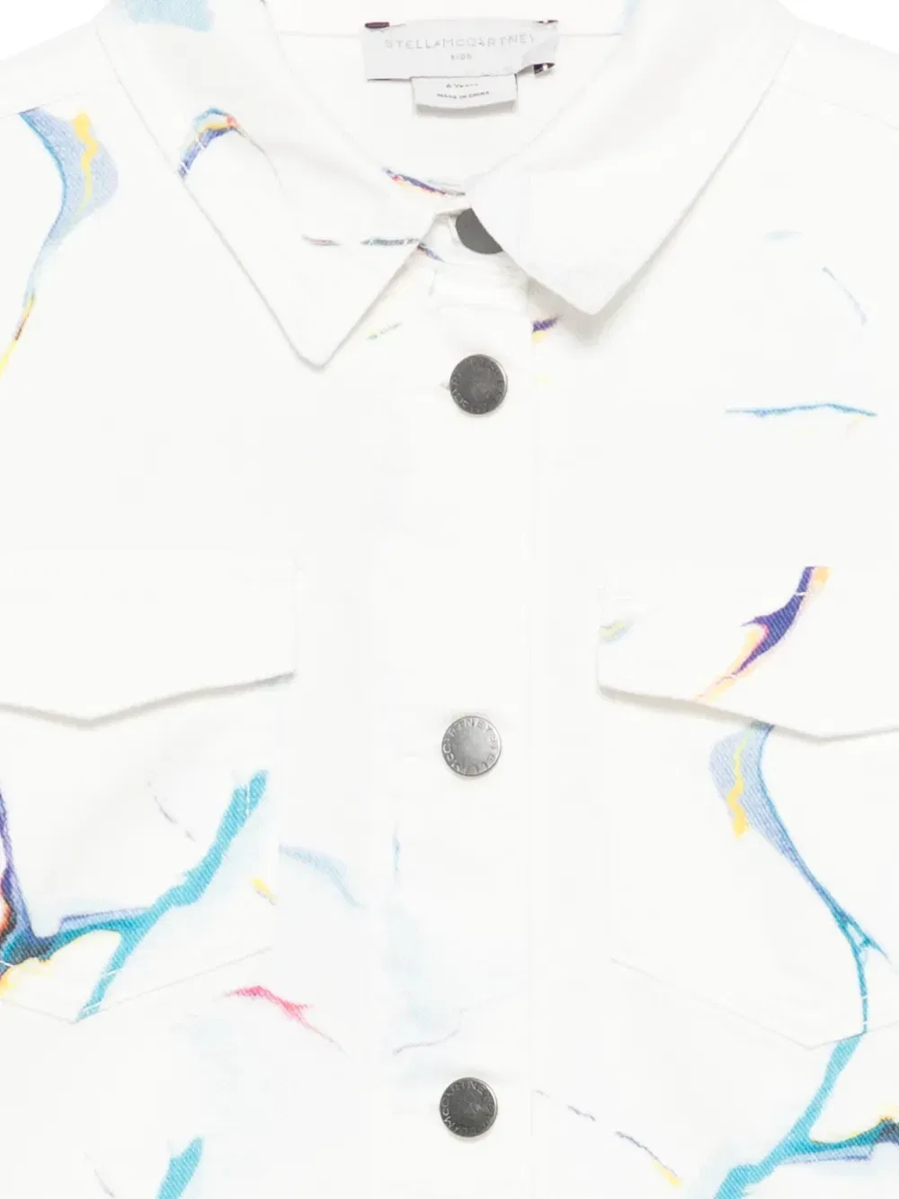 Джинсовая куртка Stella McCartney Kids, белый — фото 3