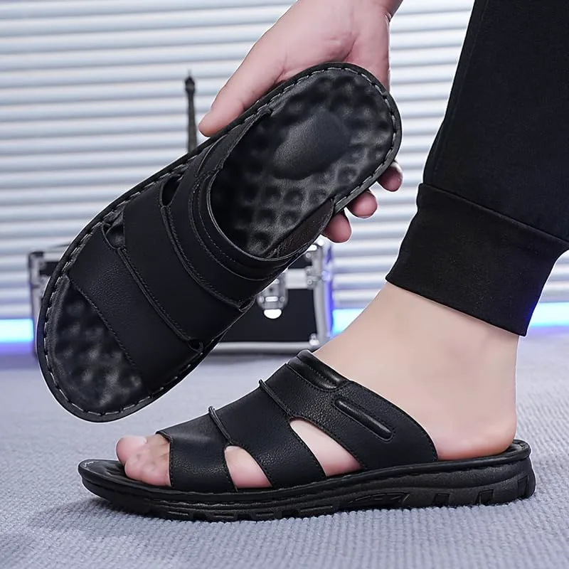 Men's summer large-sized сандалии - anti-slip and durable, comfortable and casual, stylish and breathable Clolinde, черный — фото 2