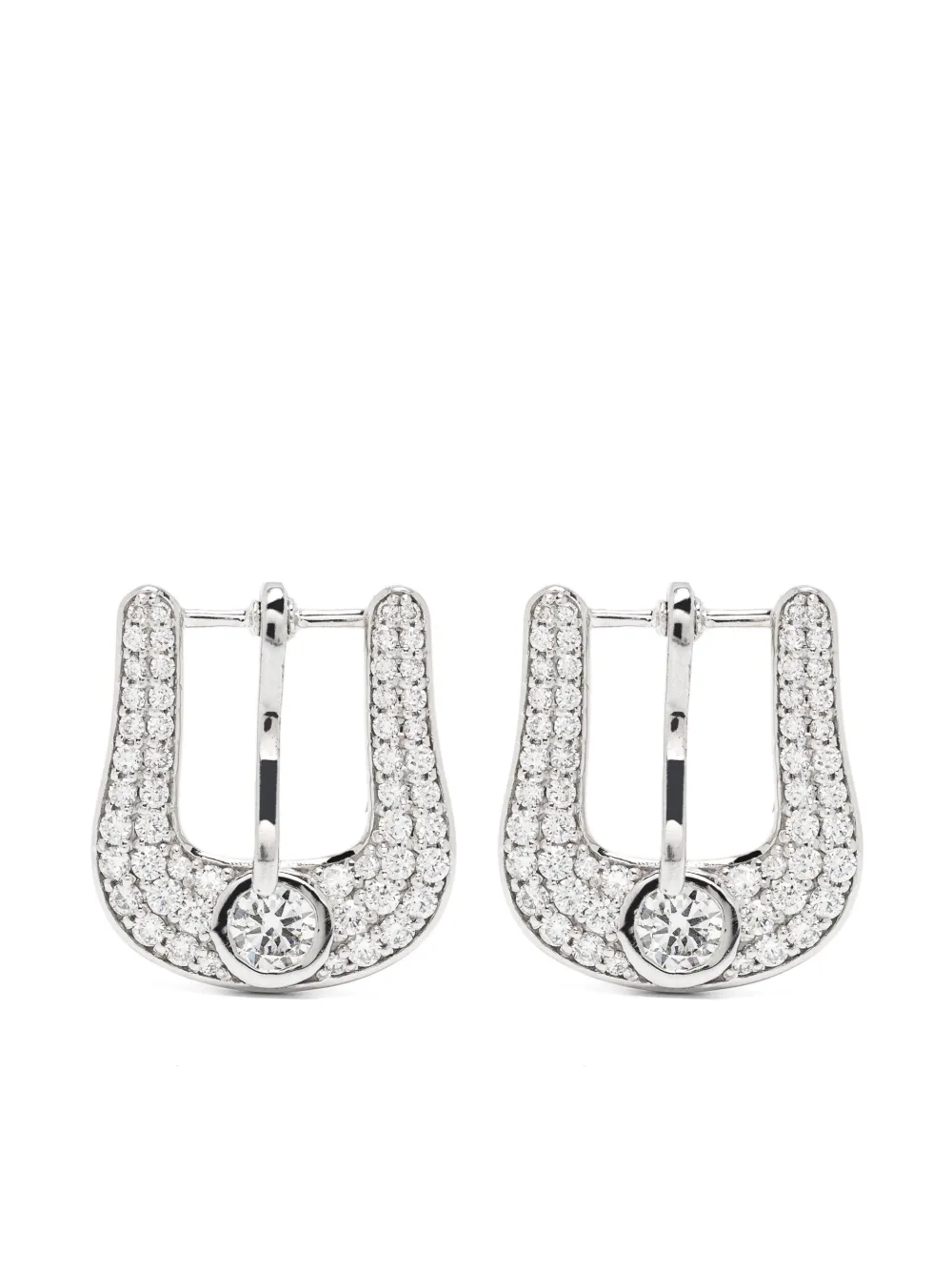 

Серьги из белого золота с бриллиантами Roses Metals, серебяный