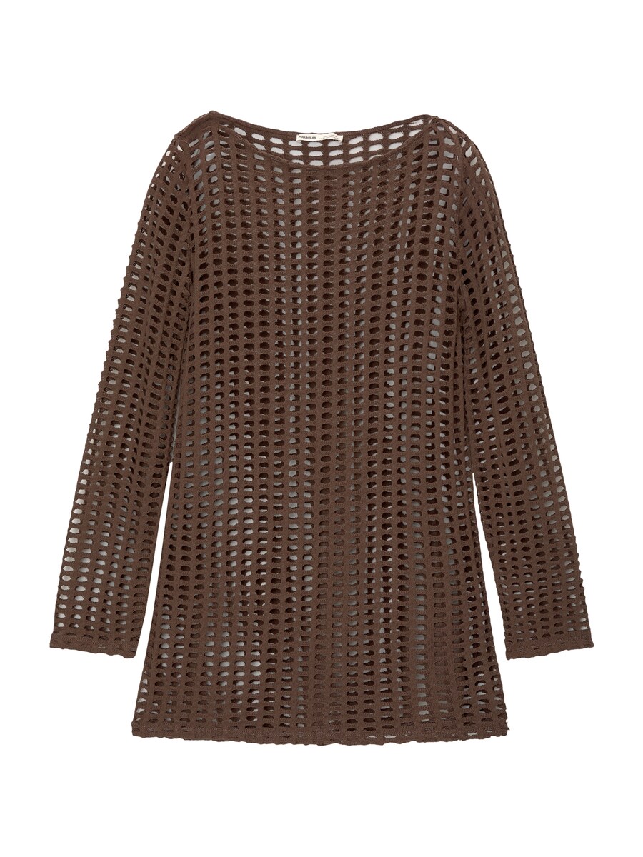 

Вязаное платье Pull&Bear, коричневый