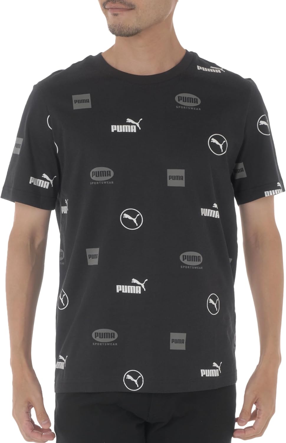 

Мужская повседневная футболка Puma 684181 Power Aop, черный