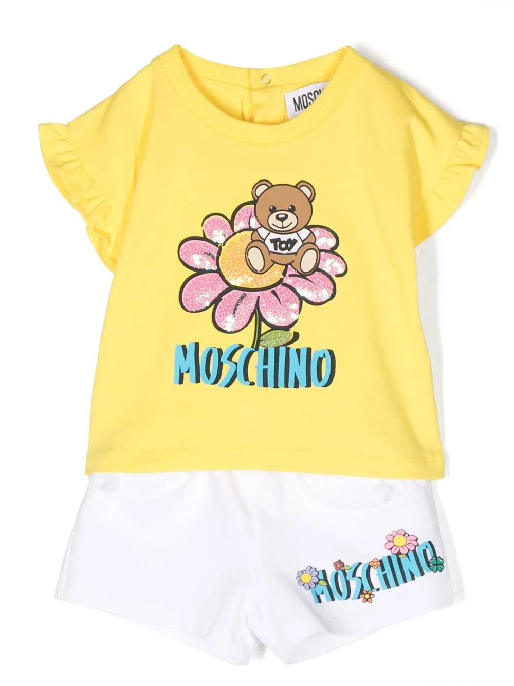 

Спортивный костюм Moschino Kids, желтый
