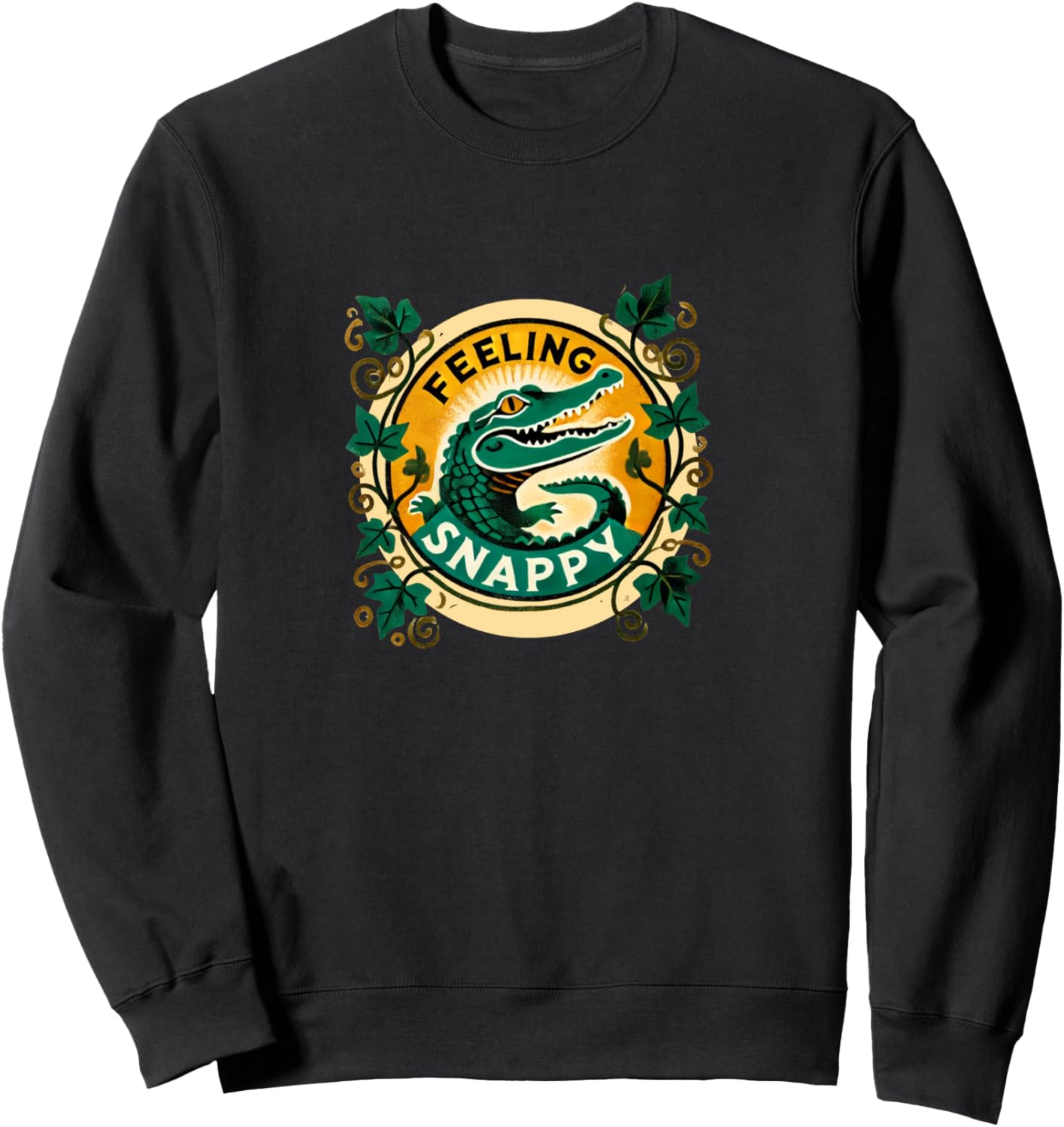 

Толстовка с изображением аллигатора Feeling Snappy Retro Alligators Snugg, черный