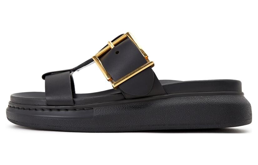 Сандалии женские Alexander Mcqueen с пряжкой, черный