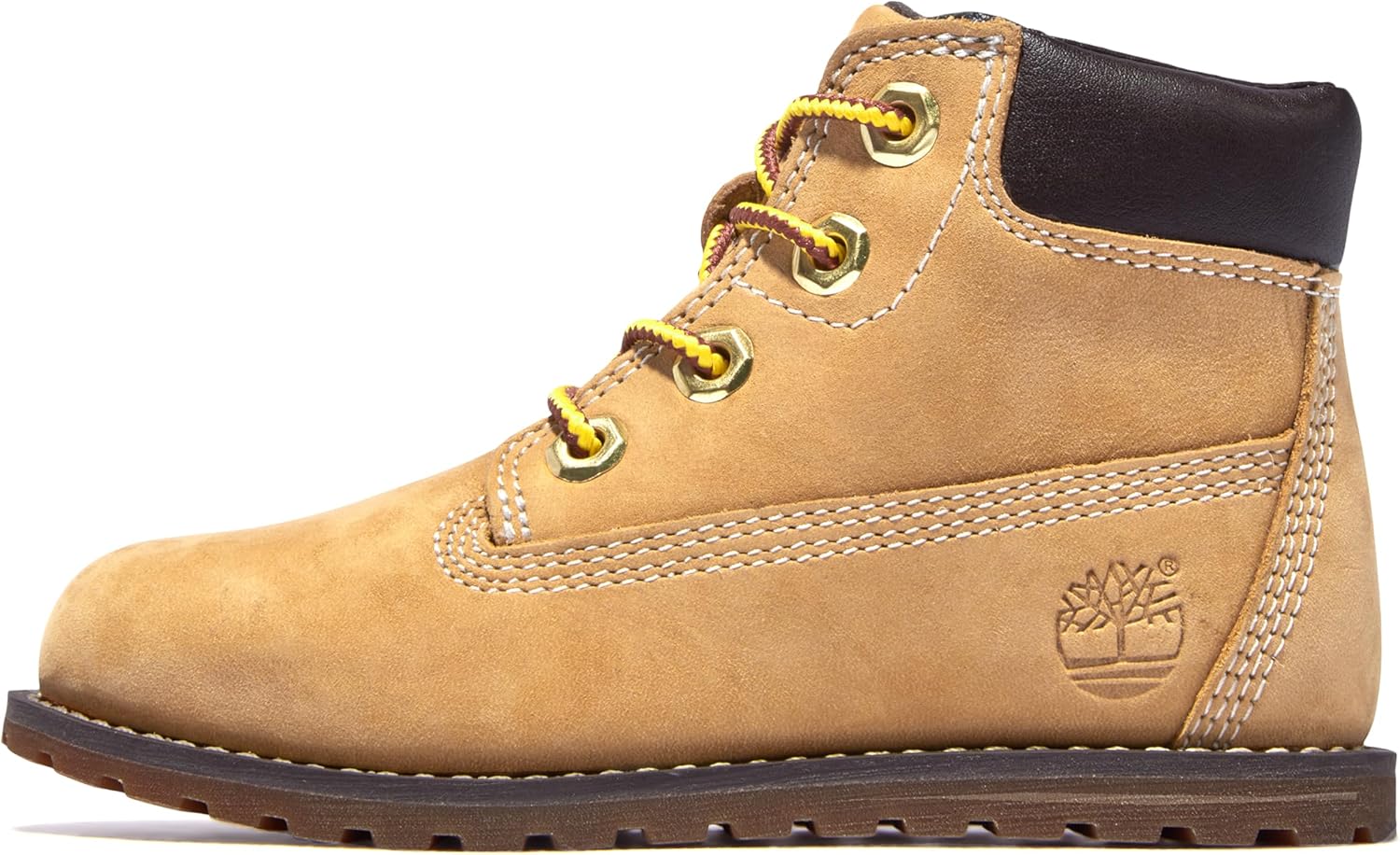 Детские ботинки Timberland Pokey Pine Mid Boot с боковой застежкой-молнией, Wheat — фото 2