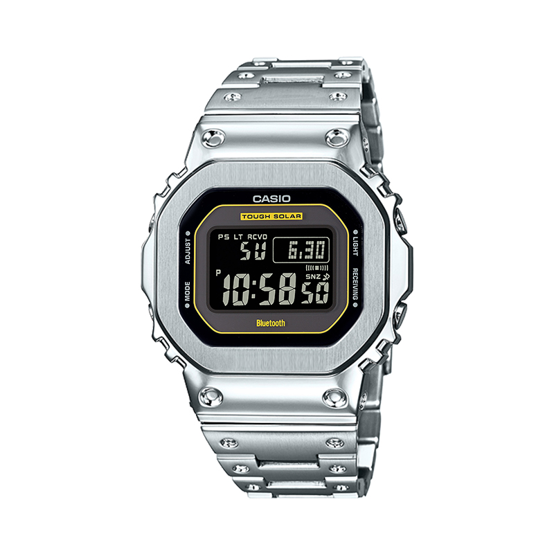 

CASIO Ретрофит серия солнечные часы с автоподзаводом браслет из нержавеющей стали унисекс черный циферблат