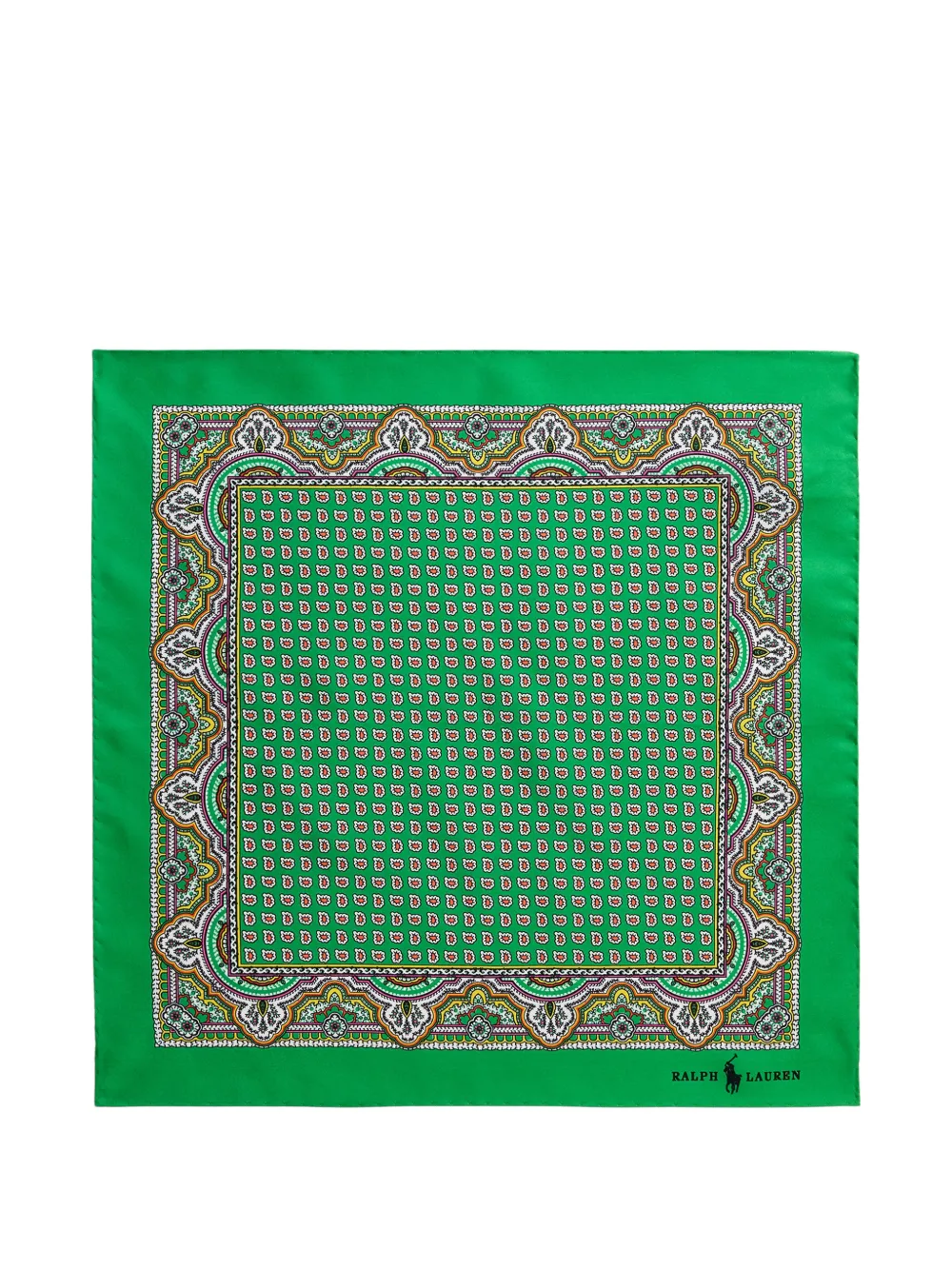 

Шелковый платок с принтом "пейсли" Polo Ralph Lauren, зеленый