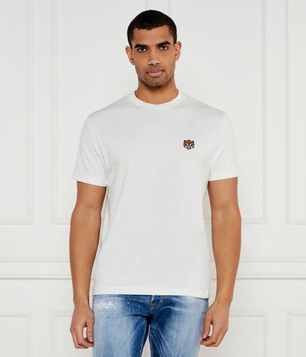 

Футболка с изображением счастливого тигра Regular fit Kenzo, белый