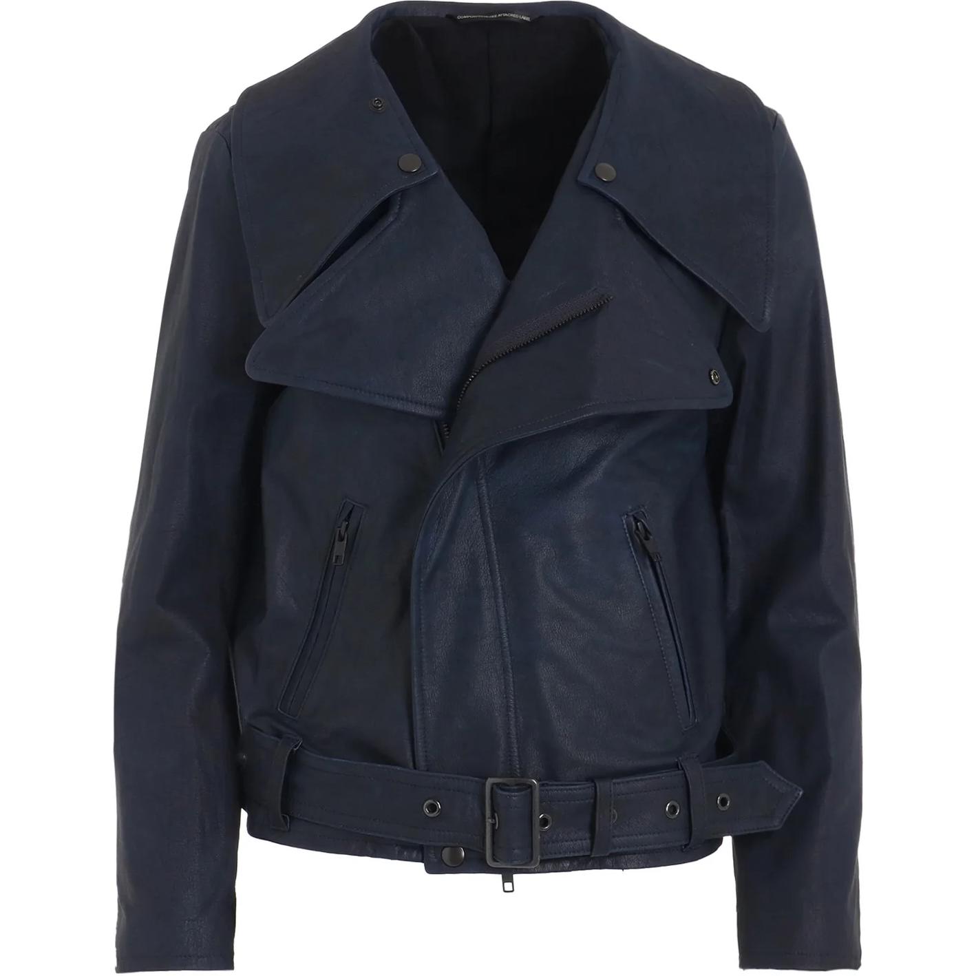 

Yohji Yamamoto Кожаная куртка Y's FW24 женская marine blue