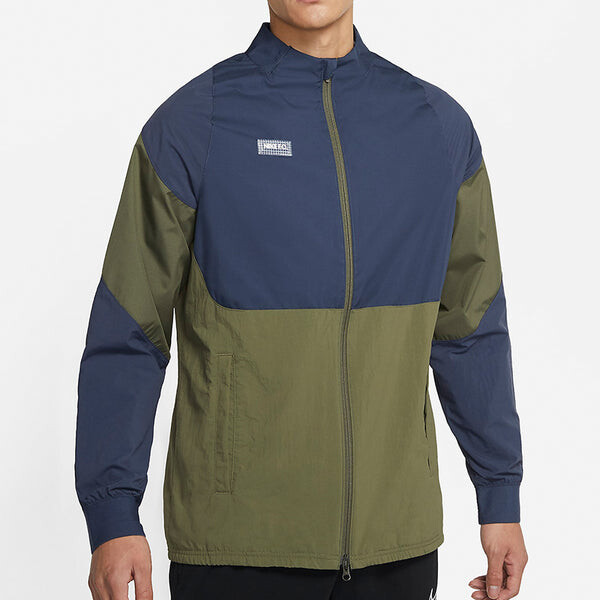 Куртка Nike Fc Awf Soccer/Football Training Athleisure Casual Sports Woven Windproof Jacket Olive Green, зеленый — фото 4