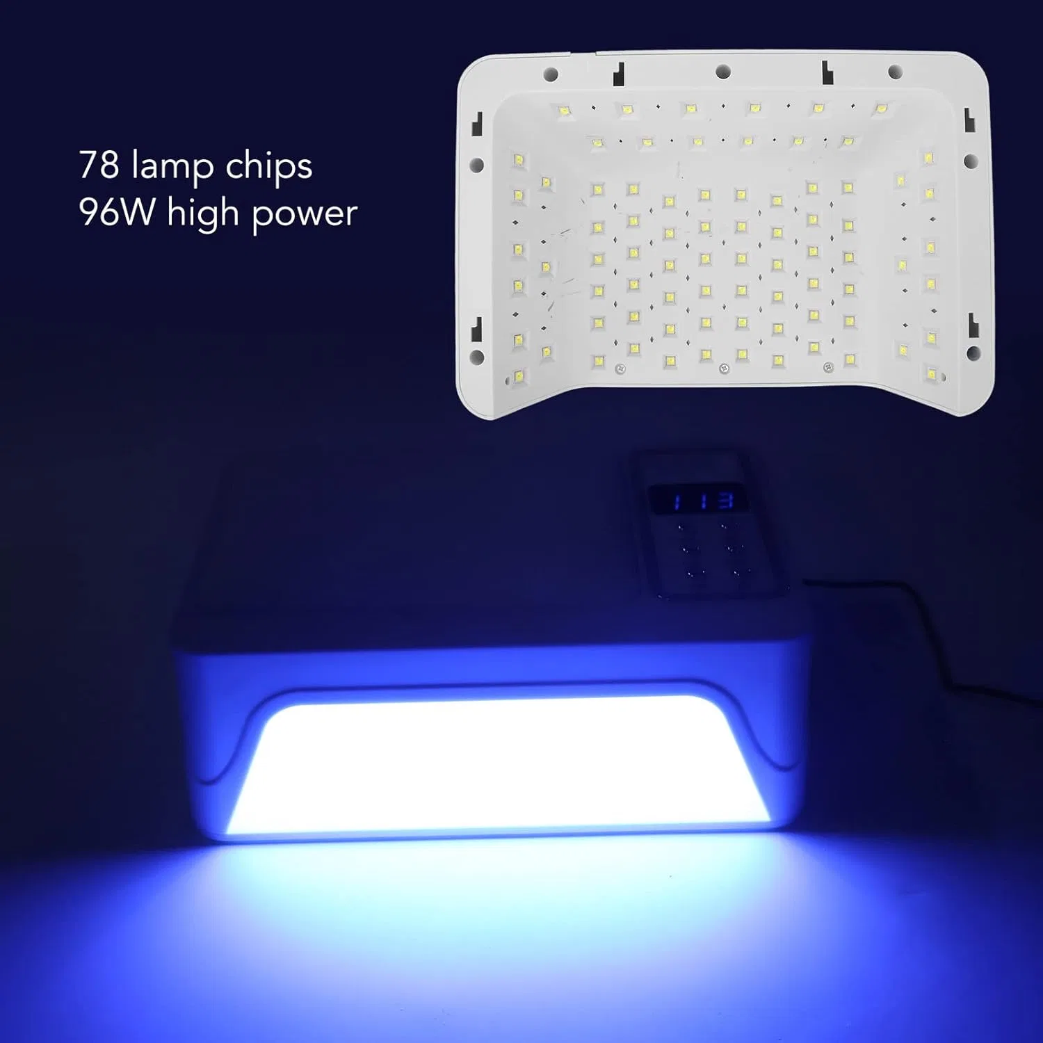 УФ/LED-лампа для сушки ногтей 96 Вт с держателем для телефона ‎Topiky — фото 2