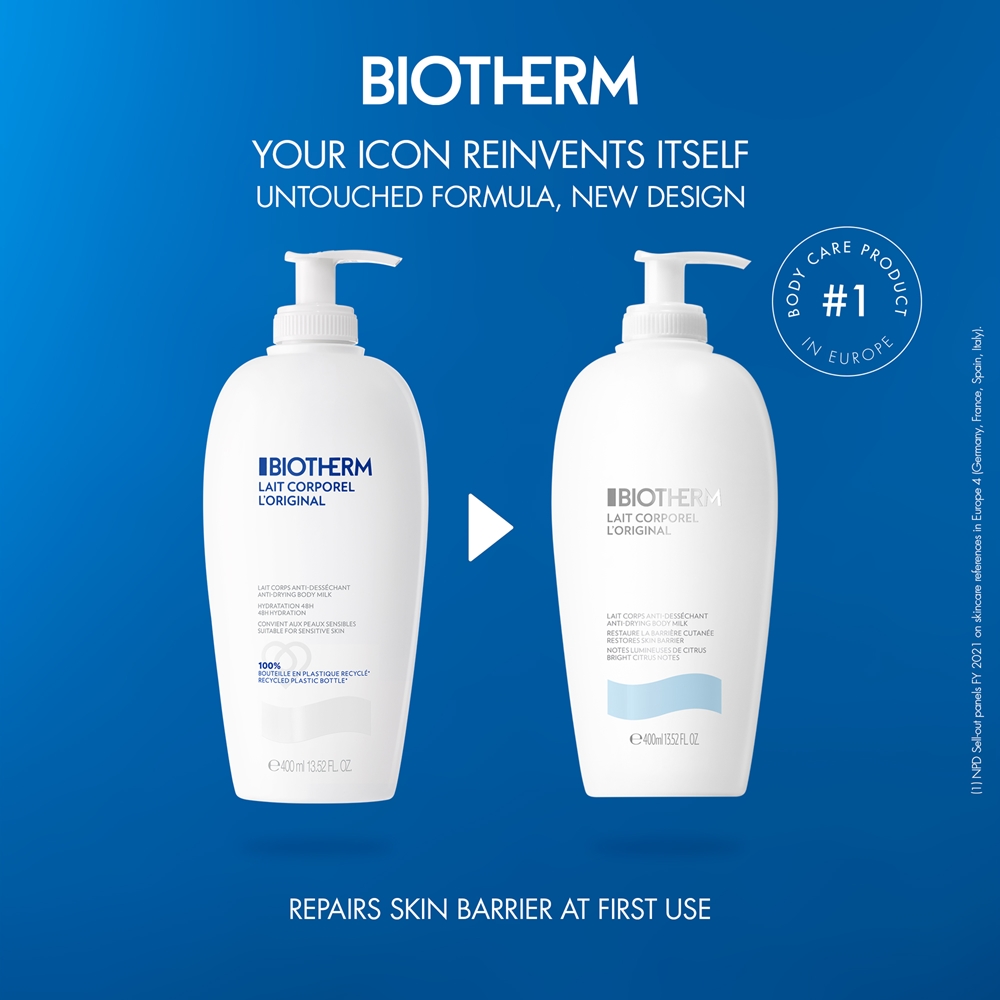 Lait corporel l'original увлажняющий лосьон для тела Biotherm, 400 мл — фото 3