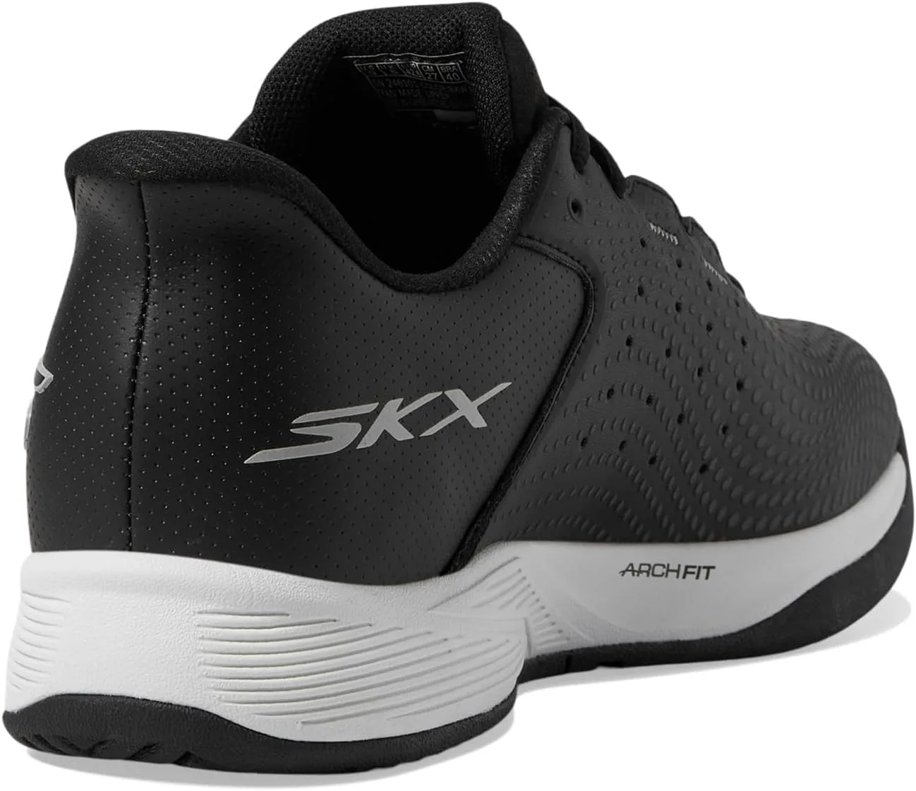 Мужские кроссовки Skechers Viper Court Reload с легким надеванием без рук, черно-белый — фото 3