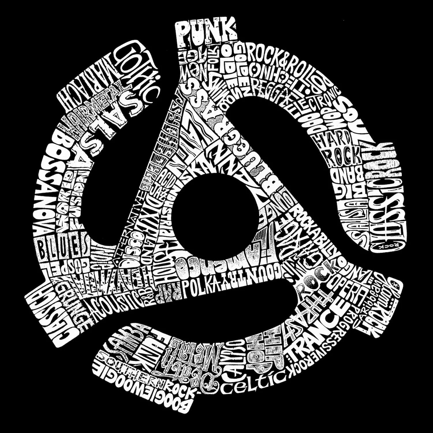 

Адаптер для записи — мужская толстовка с круглым вырезом Word Art LA Pop Art