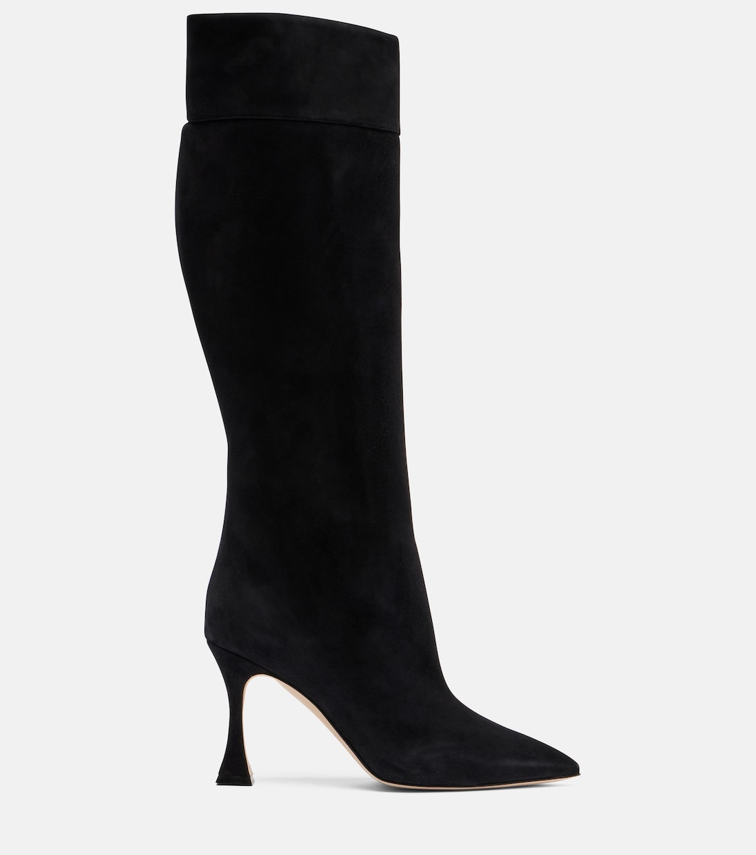 Miralone 90 замшевые высокие сапоги до колена Manolo Blahnik, 0015 Blck — фото 4