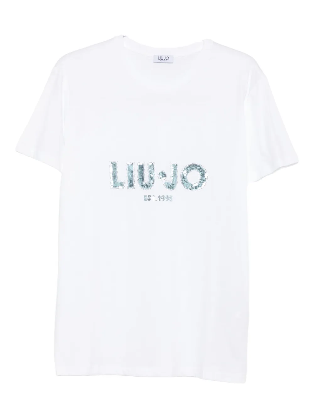 

Футболка с украшением из пайеток LIU JO, белый